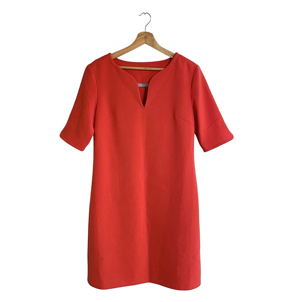 Ellie Kai Catherine cuff sleeve coral pink knit dress office career size 12 NWT